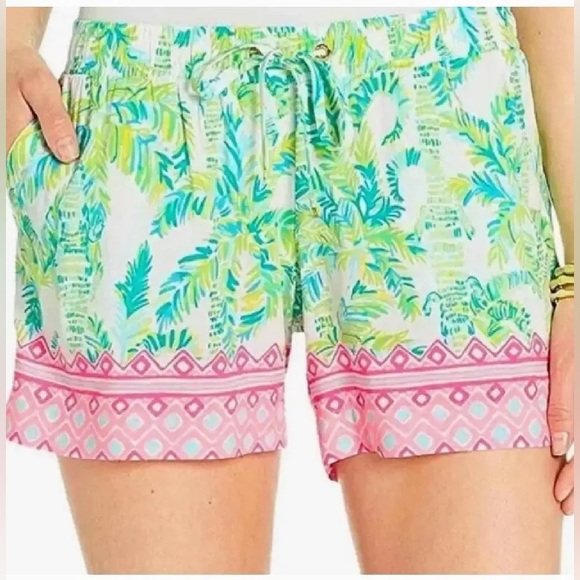 Lilly Pulitzer Pants - NWT Lilly Pullitzer Katia Shorts, size large, pink and green